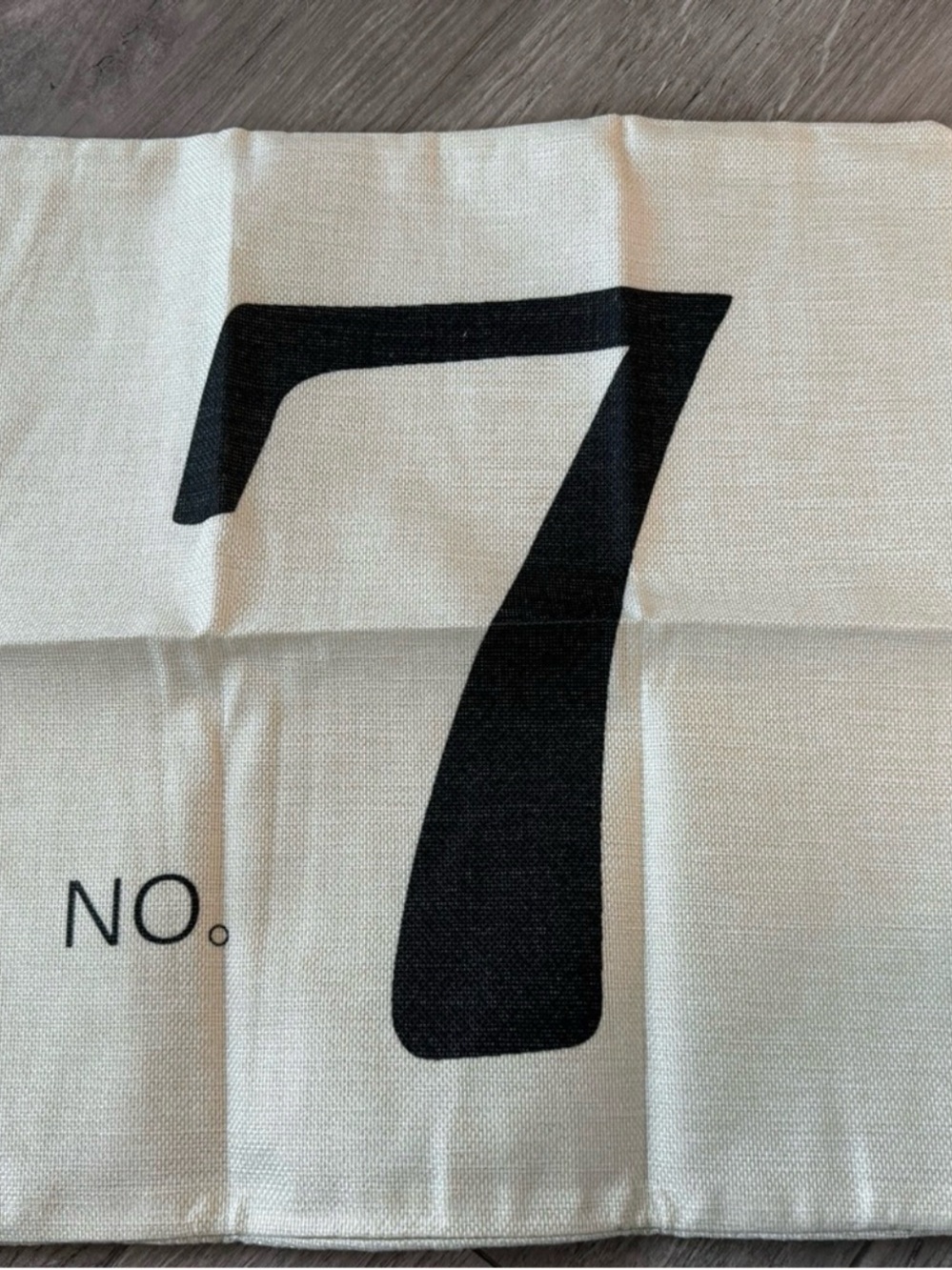 Lucky # 7 Brand new pillow case with letter 7 black letter size 40cm x 40cm case